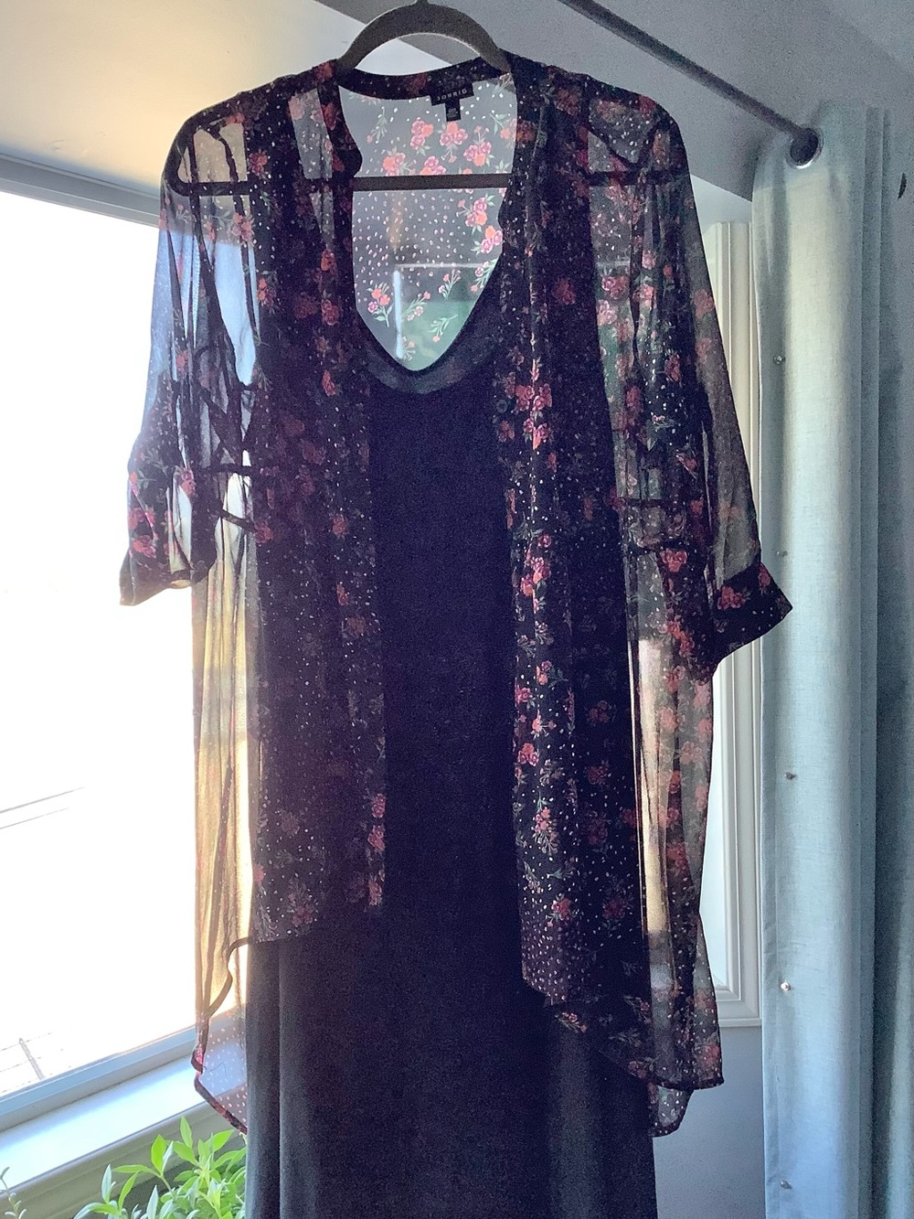 Torrid Mixed Print Floral High Low Sheer Duster Kimono Blouse Size 00 Large
